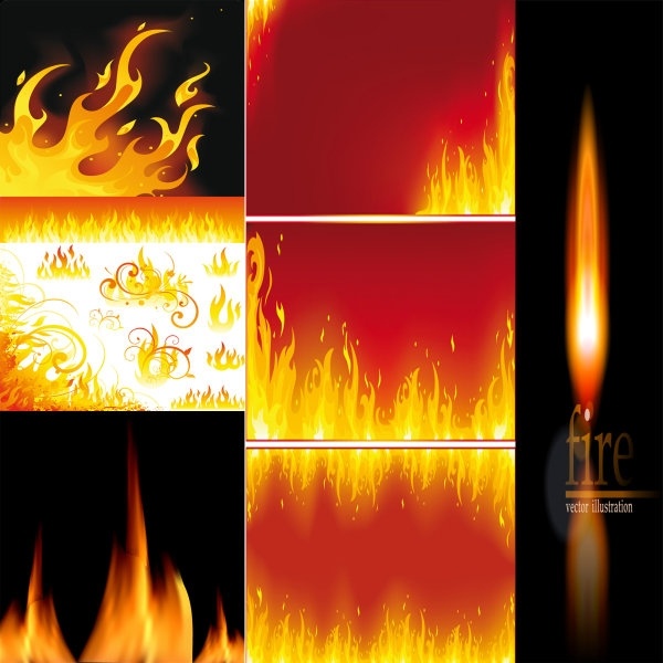 beautiful flame vector