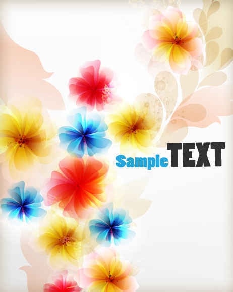 Beautiful flower vector background Free vector in Encapsulated