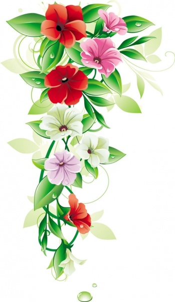 Beautiful flowers 01 vector Vectors graphic art designs in editable .ai ...