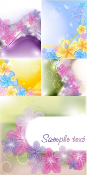 beautiful flowers background vector