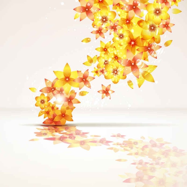 Beautiful flowers vector background001