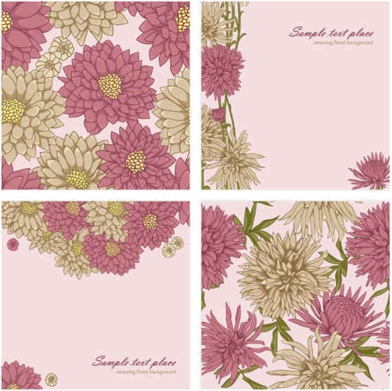 Beautiful flowers vector background