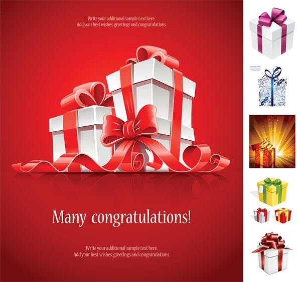 beautiful gift box vector 