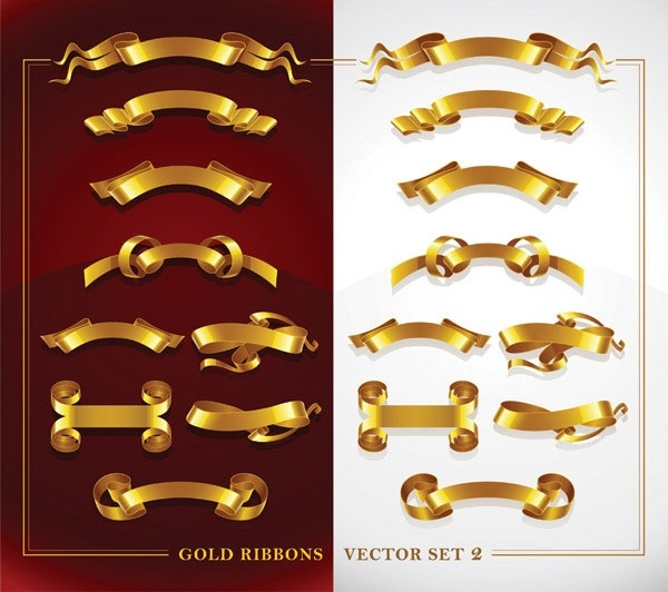 beautiful gold ribbon clip art