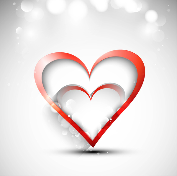 Beautiful Hearts For Happy Valentines Day Card Fantastic Background
