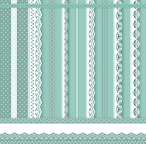 beautiful lace borders vector design