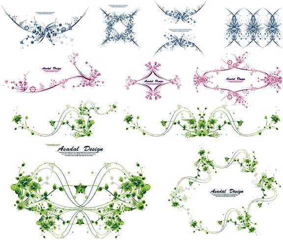 beautiful lace pattern vector 
