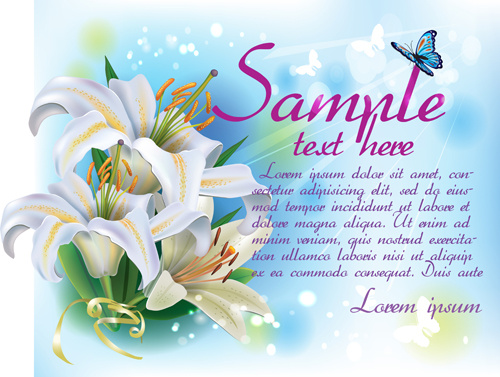 beautiful lilies art background design