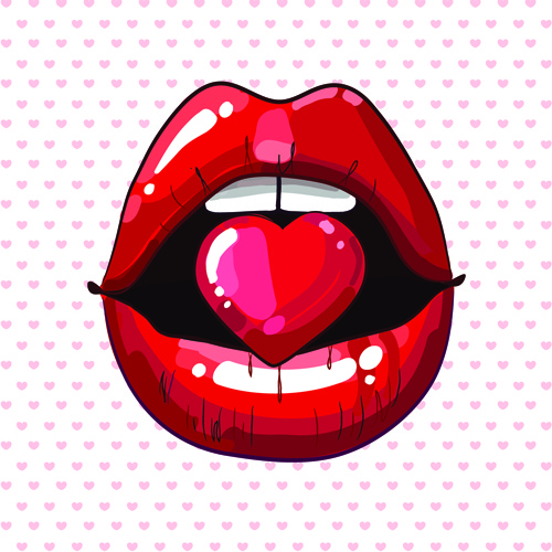 Download Beautiful lips vector set Free vector in Encapsulated PostScript eps ( .eps ) vector ...