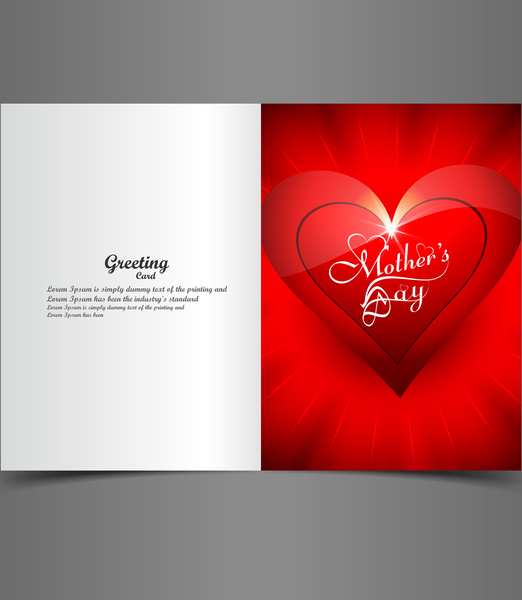 beautiful mothers day greeting card presentation design 