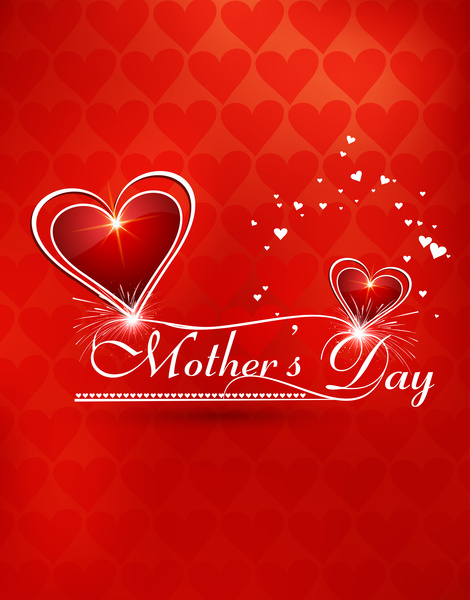 beautiful mothers day text concept card colorful background