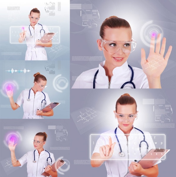 beautiful nurses and a touch screen hd pictures