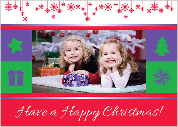 Beautiful photo christmas cards design templates Free vector in Adobe ...