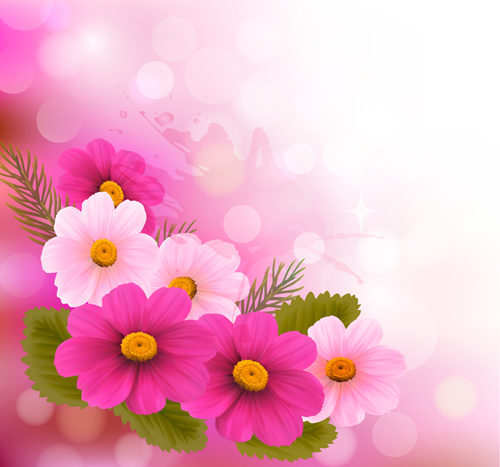 Pink Background Flowers gambar ke 16