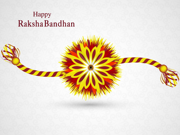 beautiful raksha bandhan background colorful card design