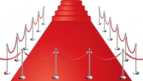 red carpet background modern 3d design