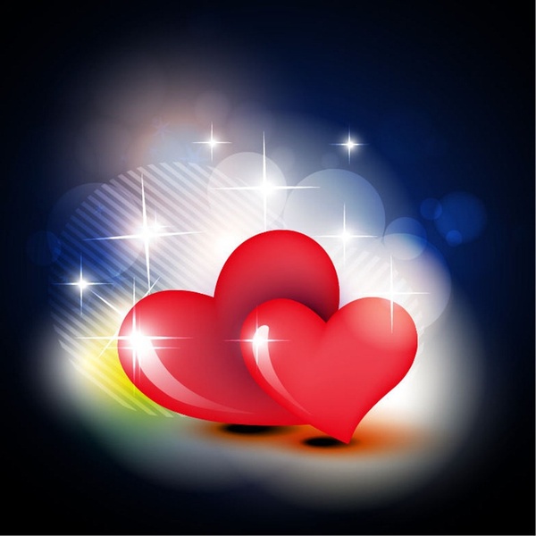 Beautiful Red Heart Vector Design Background Free Vector In