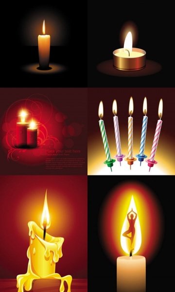 beautiful romantic candlelight vector