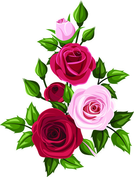 Beautiful roses art background vector Free vector in Encapsulated ...
