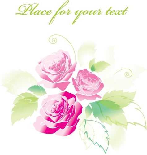 beautiful roses greeting cards 04 vector 