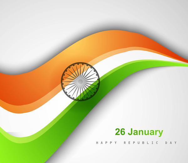 Beautiful shiny stylish indian flag wave design Vectors graphic art designs  in editable .ai .eps .svg .cdr format free and easy download unlimit  id:6819206