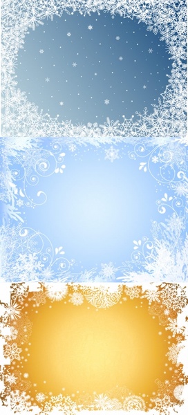 beautiful snowflake photo frame vector