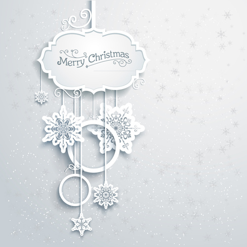 beautiful snowflakes christmas backgrounds vector 