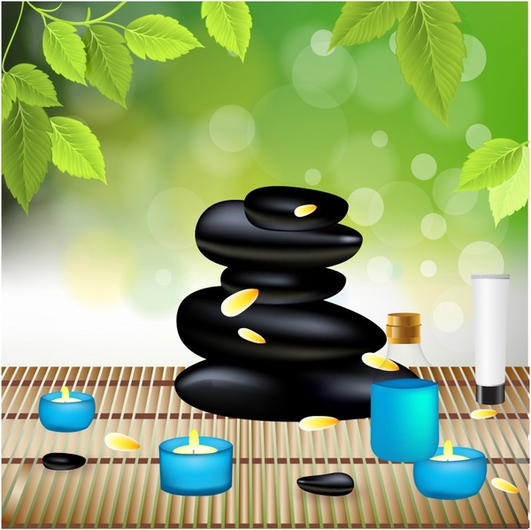 Beautiful Spa Composition With Zen Stones