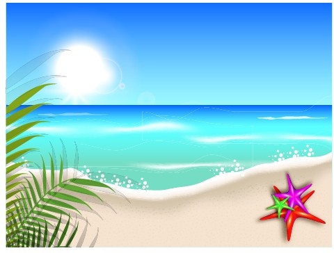Beautiful Summer Beach Background Free Vector In Encapsulated Postscript Eps Eps Vector Illustration Graphic Art Design Format Format For Free Download 452 54kb