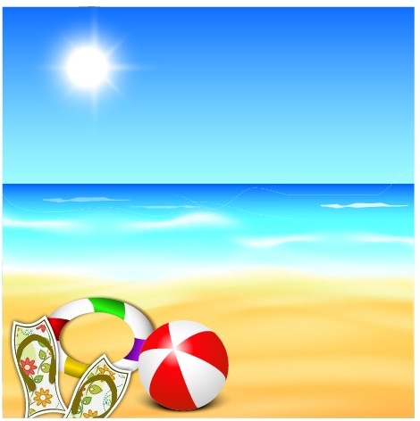 beautiful summer beach background 