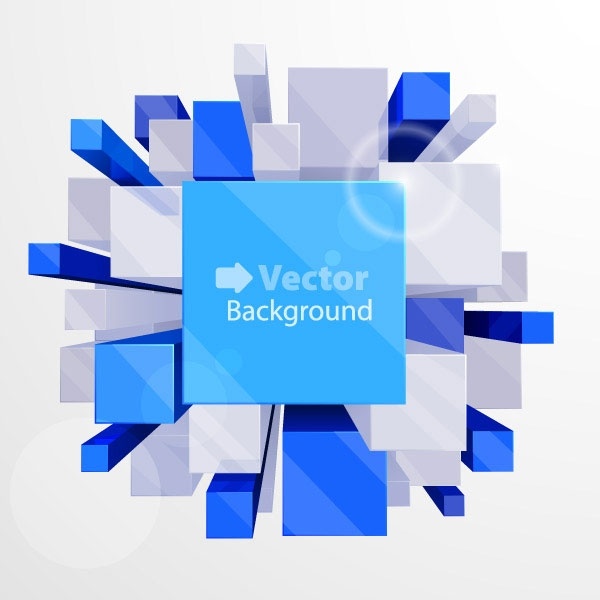 beautiful vector background 3 cube