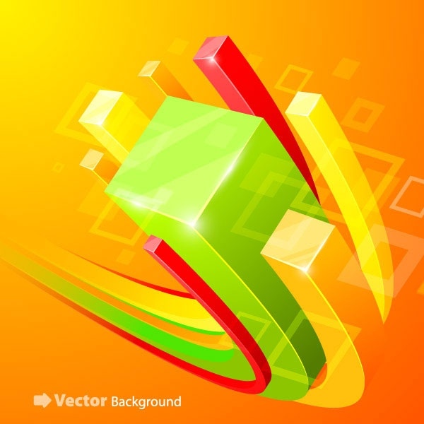 beautiful vector background 5 cube