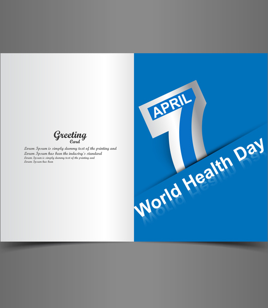 beautiful vector greeting card world health day background illustration