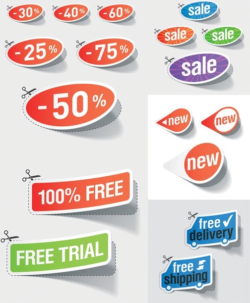 beautiful vector stickers discount sales