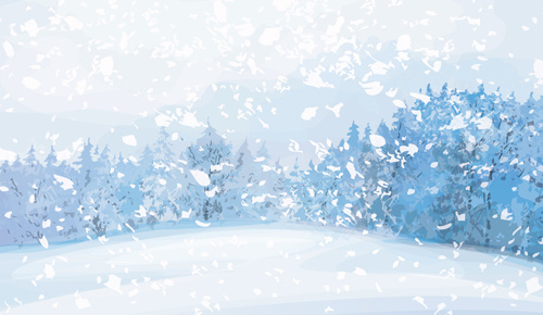 beautiful winter landscapes vector