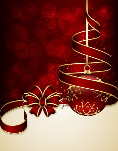 beautiful xmas baubles shiny background vector 