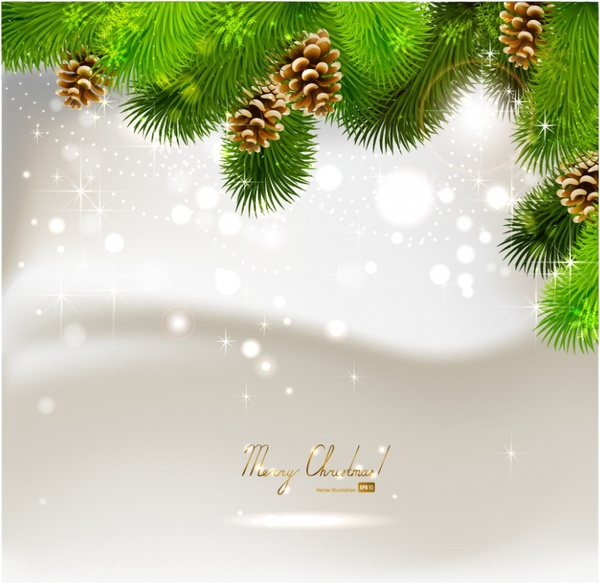 Beautifully christmas pine cones background vector Vectors in editable ...