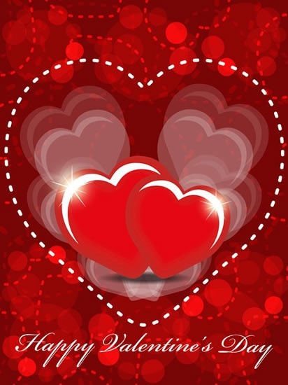 beautifully festive happy valentine background vector