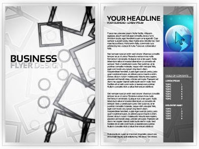 business flyer templates modern technology geometrical decor