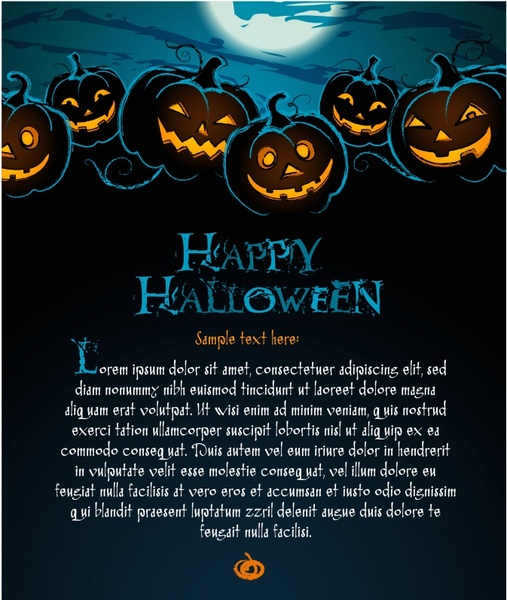beautifully halloween poster background vector