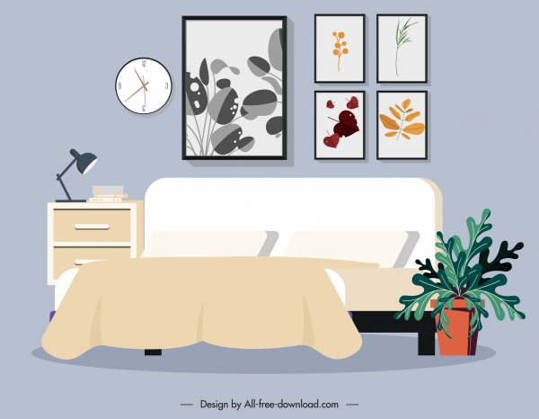 bedroom decorated elements cozy decor classic design