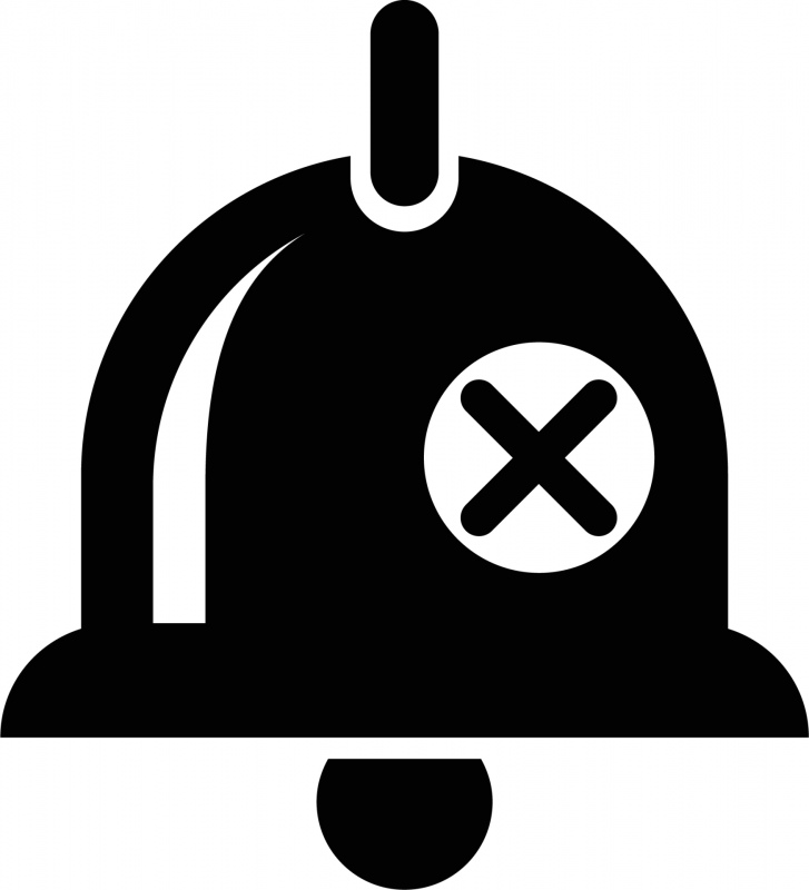 bell slash supportive sign icon 