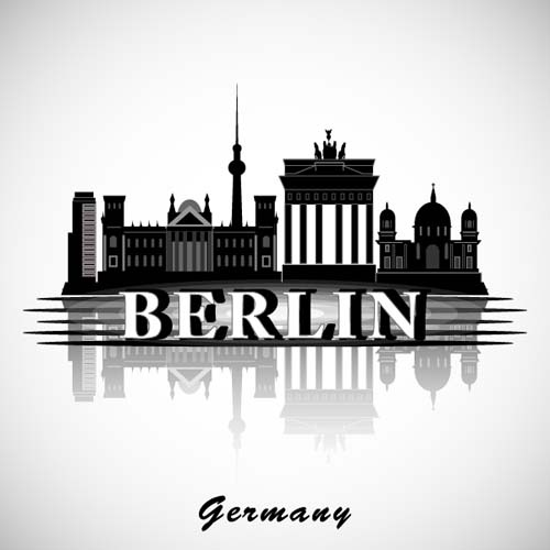 berlin city background vector