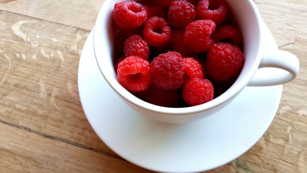 berry close up cup desk down food fruit mug