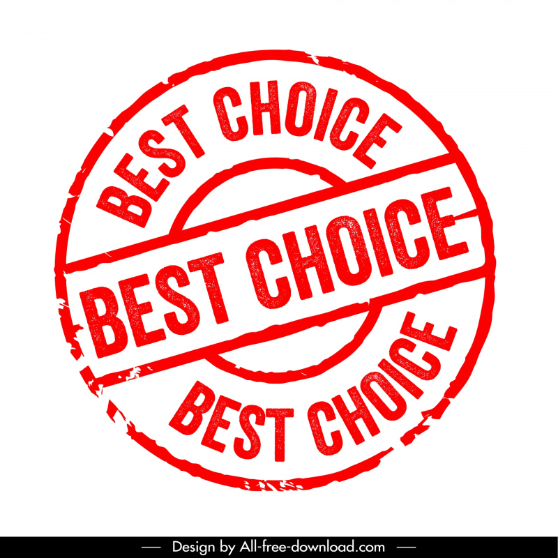 best choice stamp template classical flat circle