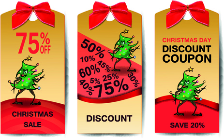 best christmas sale discount tags vector