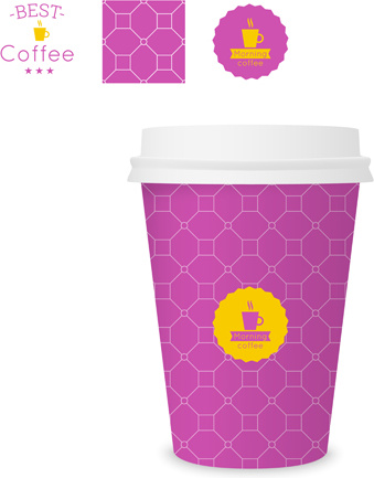 best coffee paper cup template vector