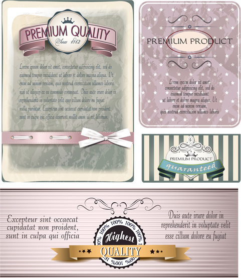 best retro quality labels vector