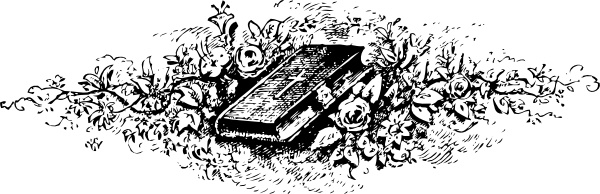 Bible Among Roses clip art