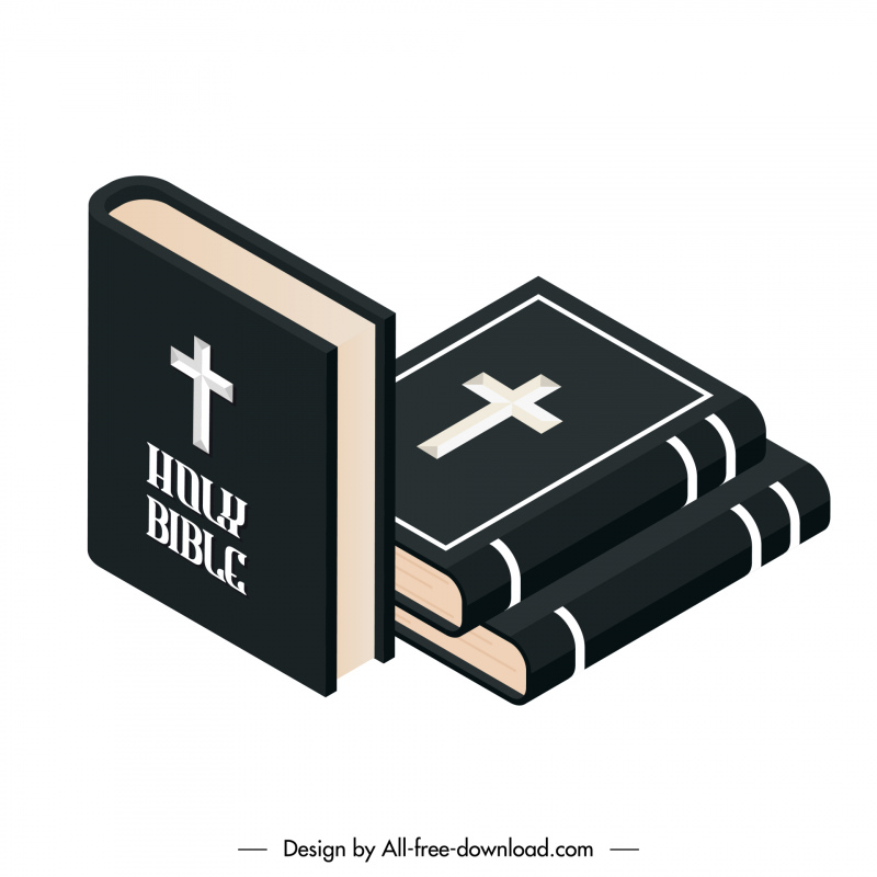 bible book icons modern 3d sketch